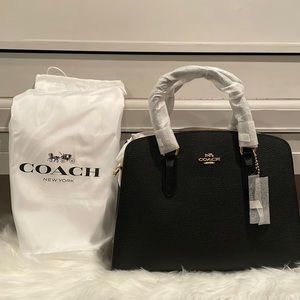 Coach Channing Carryall Black Leather Purse